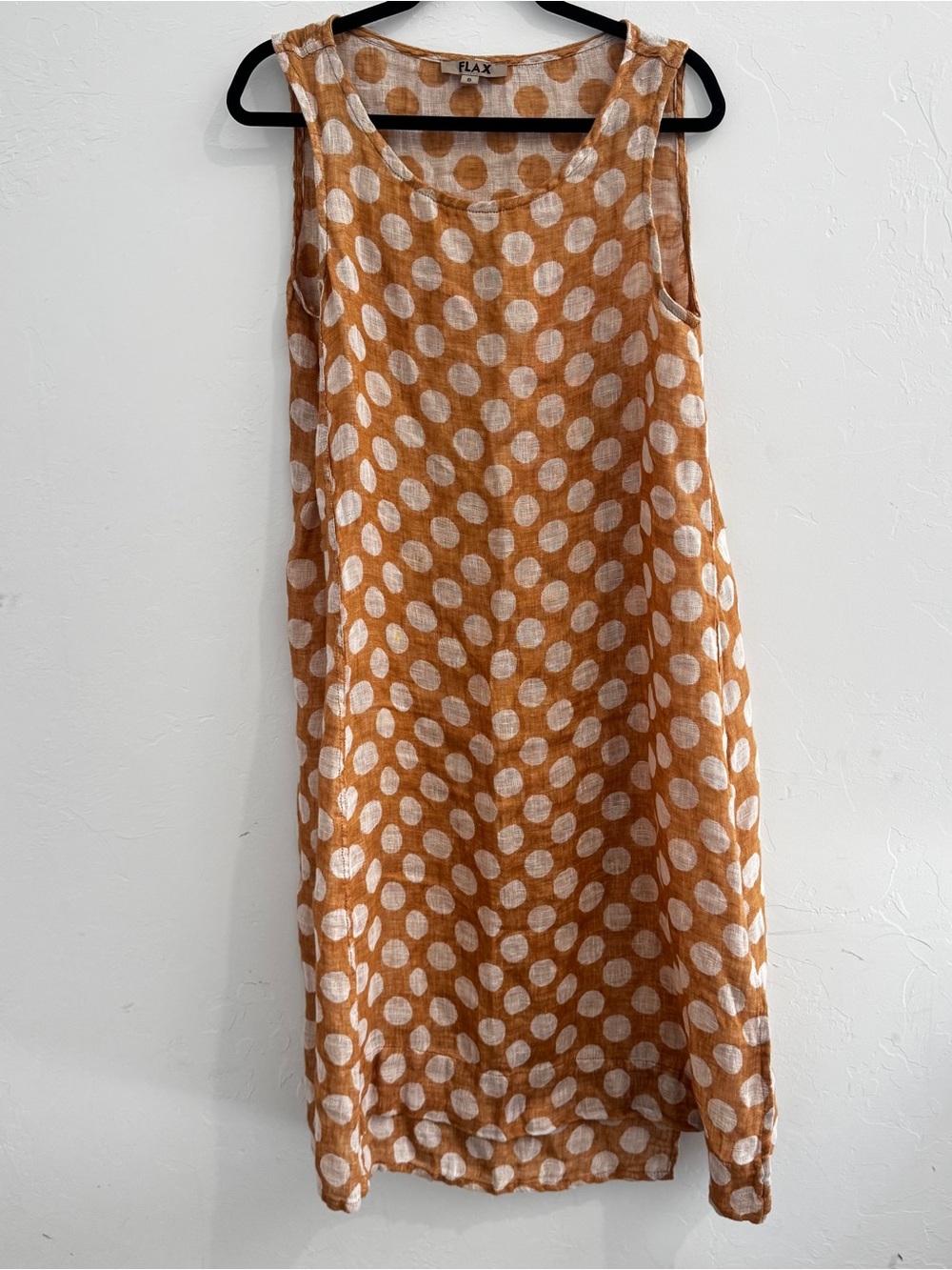 Flax Polka Dot Sleeveless Dress Size Small